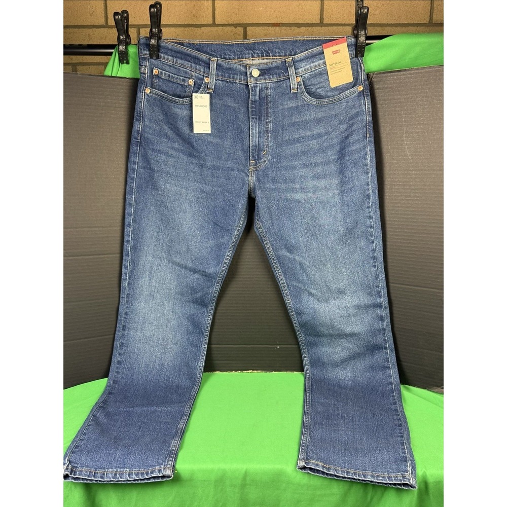 Levis 511 Slim Fit Denim Jeans Mens 34x34 Medium Wash Blue 045116363